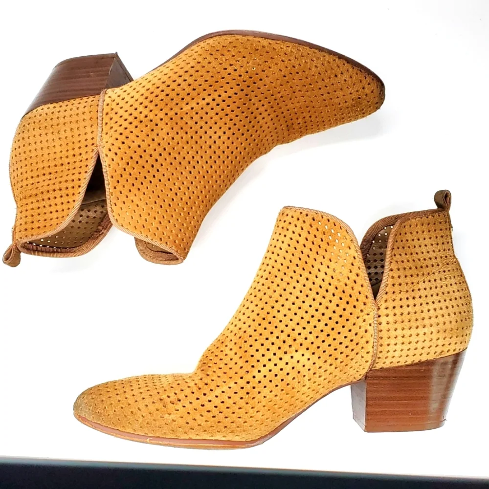Sam Edelman Rio Tan Leather Ankle Boots 7
